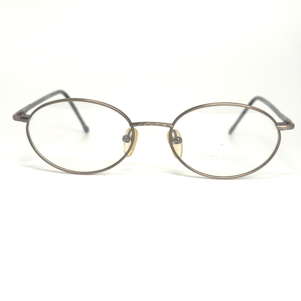 Mario Martinelli Malibu Eyeglass Frames Brown Oval 48-18 M.BROWN Vintage Style